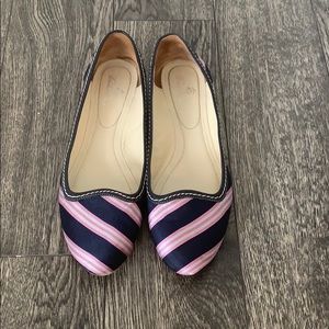 Brooks Brothers Pink & Navy Flats